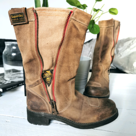 superdry biker boots